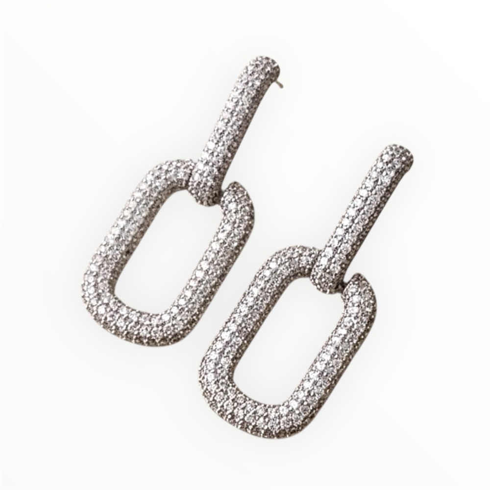 Crystal Earrings | Luxury White Gold Plated Bridal Jewelry